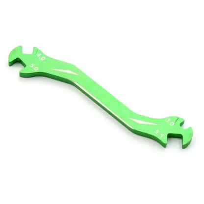 RC Multi-Function Wrench Turnbuckle Nut Ball Joint Remover 3mm 4mm 5mm 5.5mm Universal Repair Tool Aluminum Alloy for 1/10 1/8 1/24 Crawler Truck Off Road Car Boat Drone Airplane (Green) - color: Green