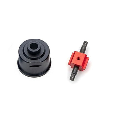 Metal Differential Locker Spool Lock Straight Shaft with Shell RC Ungraded Parts for TRAXXAS Slash Rustler 1/10 4WD 4x4 HuanQi 727 Off-Road RC Car, Black - color: Black