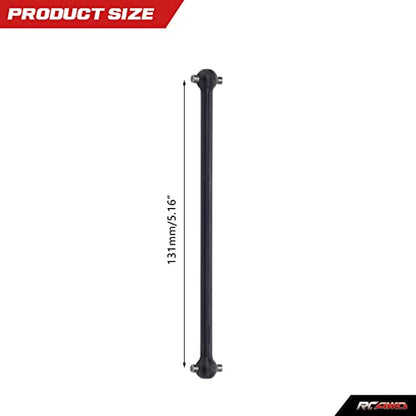 RCAWD Front Center Dogbone Drive Shaft for 1/10 Losi lasernut U4 & Tenacity T & Tenacity TT PRO & Tenacity DB & Tenacity SCT Upgrades, 131mm #45 Steel Parts for #LOS232033 Black - color: Black