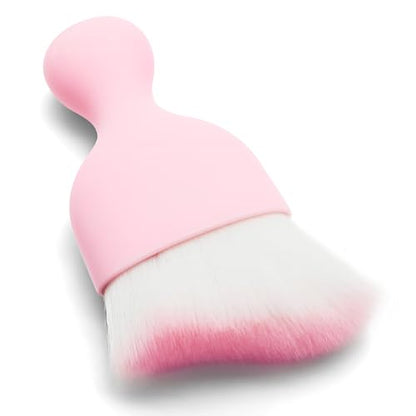 Car Interior Detailing Brush, Soft Bristle Car Interior Cleaning Tool, Auto Air Conditioning Outlet Cleaning Brush, Dusting Brush for Panel Air Vent Dashboard Leather (Pink) - color: Pink
