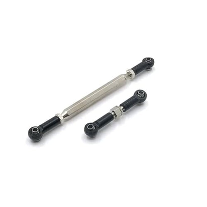RC Parts Compatible with MN D90 D99 for MN-90 FJ-45 1/12 RC Car Crawler Metal Adjustable Steering Linkage Servo Link Pull Rod Turnbuckle(Black) - color: Black