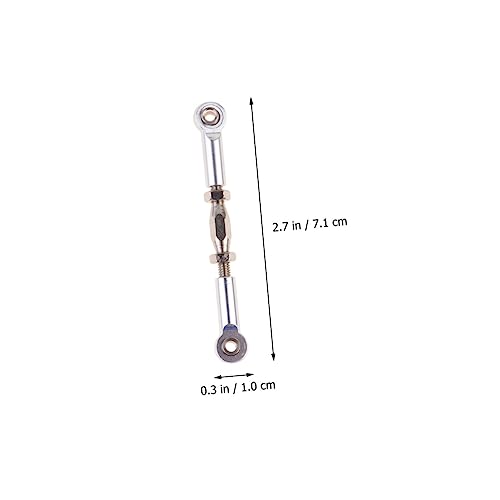 6pcs Aluminum Turnbuckle Rod Linkage Kit for Rc Crawler Accessories Rc Car Compatible Upgrade Parts - color: Silver