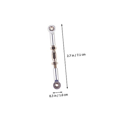 6pcs Aluminum Turnbuckle Rod Linkage Kit for Rc Crawler Accessories Rc Car Compatible Upgrade Parts - color: Silver