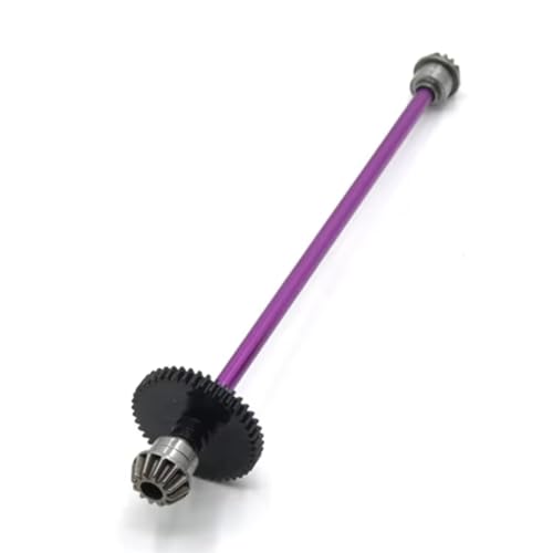for Wltoys for 144001 144002 144010 1/14 Center Drive Shaft Assembly Steel Reduction Gear 27T Motor Gear RC Car Upgrade Parts RC Car Repair Kit(Purple) - color: Purple