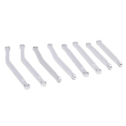 Keenso High Clearance Chassis Links Set, Aluminum Alloy RC Crawler Chassis Steering Links Set with Polished Finish, Linkage Kit for 1/10 RC Crawler Upgrade and Replacement