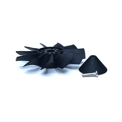 EDF 64mm Housing with Fan 11 Blades Without Motor, Electric Ducted Fan Without Motor for EDF 3S 4S,Hobby RC Jet Engine Propeller, Remote Control Model Replacement Airplane Parts DIY - style: Housing+Fan(No Motor)