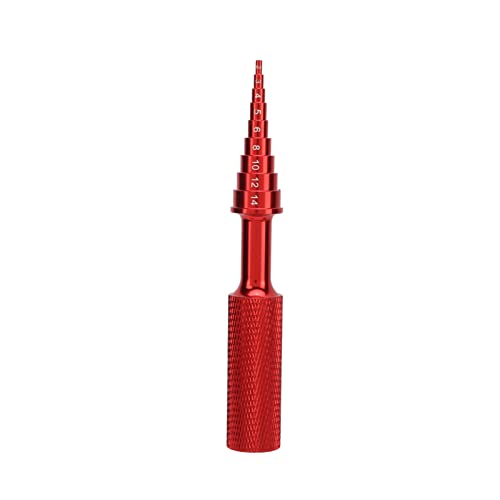 RC Repair Tools Kit, Punch Cross Wrench Body Reamer Set for Remote Control Model Upgrade Maintenance, Aluminum Alloy Stainless Steel RC Car Part with Magnetic Screw Tray, Universal (Red) - color: Red