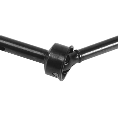 Steel Front Rear Axle Shafts 5mm Extended +2mm Thread Longer Driveshaft for 1/18 RC Crawler Car TRX4M Upgrade Parts (Black) - color: Black