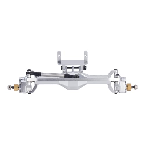 1/18 TRX4M Portal Axle,109.6g Aluminum CNC TRX4M Axle, Extended +10mm TRX4M Portal Axles with Two Servo Mount Options, for RC Crawler Car TRX4M Axle Upgrade Parts (Silver)