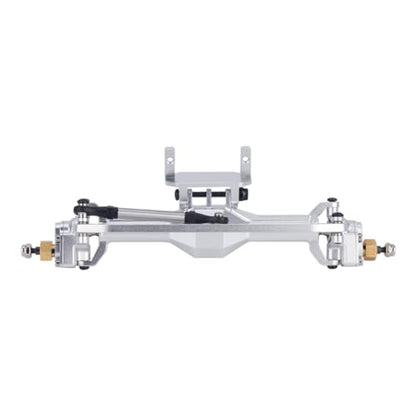 1/18 TRX4M Portal Axle,109.6g Aluminum CNC TRX4M Axle, Extended +10mm TRX4M Portal Axles with Two Servo Mount Options, for RC Crawler Car TRX4M Axle Upgrade Parts (Silver)