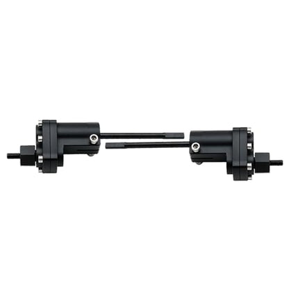 1/10 RC Crawler Aluminum Portal Front and Rear Axle Set for Axial SCX10 II 90046 90047 AR44 – CNC Alloy Axles with Steering Link Upgrade Parts for SCX10 Trucks (Black Rear Axle) - color: Black Rear Axle