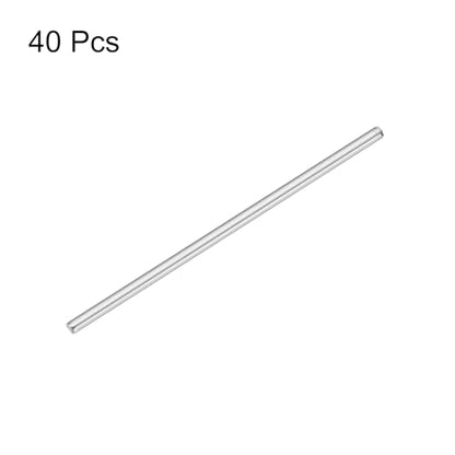MECCANIXITY 40pcs 2mmx55mm Toys Shaft Round Rod Axles Drive Shaft for DIY RC Car Truck Boat Helicopter Model Part, Silver - size: 2mmx55mm