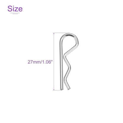 DMiotech 20Pcs Body Clips Pins with Pull Tabs, Silvery Universal RC Cars Parts Shell Replacement Parts for 1/10 1/8 Scale RC Car