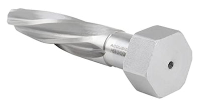 Accusize Industrial Tools H.S.S. Aligning Reamer - 1-1/16'' Diameter, 5'' Flute, 7'' OAL, Hex Shank, Spiral Flute, 0523-6055 - size: 1-1/16 inch