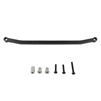 Steering Tie Rod & Drag Link for Losi 1/18 Mini LMT 4X4 Truck (Black) | Aluminum,Monster Truck,Steering Link Set,Upgrade Parts,LOS211051 Compatible,LOS01026 Compatible,CNC Machined,High Strength - color: Black