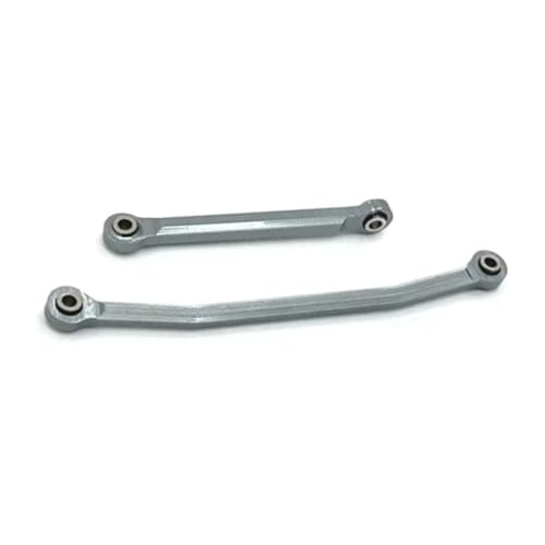 Compatible with FMS for FCX24 1/24 Rc Model Crawler Car Truck for Buggy Metal Steering Rods Steering Linkage Tie Link Upgrade Parts Kit Linkage - color: Gray