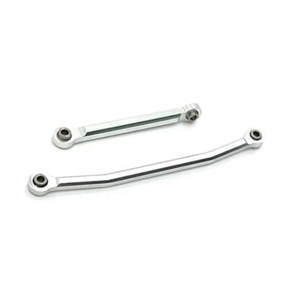 Compatible with FMS for FCX24 1/24 Rc Model Crawler Car Truck for Buggy Metal Steering Rods Steering Linkage Tie Link Upgrade Parts Kit Linkage - color: Silver