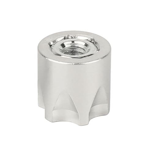4PCS Aluminium Wheel Rim Center Cap M4 Nuts with Tool for 1/10 RC Crawler Axial SCX10 90046 TRX4 TRX6 Tamiya Recat RC Crawler Upgrades，Star Shape (Silver) - color: Silver
