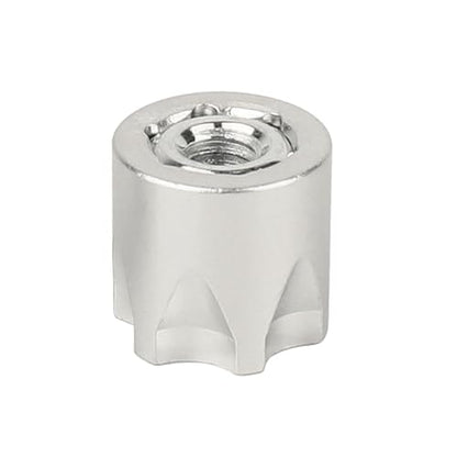 4PCS Aluminium Wheel Rim Center Cap M4 Nuts with Tool for 1/10 RC Crawler Axial SCX10 90046 TRX4 TRX6 Tamiya Recat RC Crawler Upgrades，Star Shape (Silver) - color: Silver