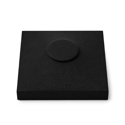Oirlv Black Microfiber Jewelry Display Tray | Black Microfiber Finish, 5.51"X5.51"X0.79", Great for Photography and Organization, Won'T Scratch Jewelry - style: P13716