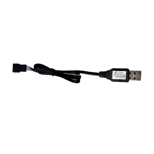 7.4V Li-ion and Lipo Battery Charger SM-4P Charger for RC Car RC Boat Gel Blaster USB Charging Cable (2PCS)