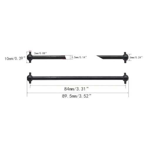 RC Transmission Shaft Compatible with HSP 94111 94108 94170 1/10 RC Car Parts 4Pcs Steel Dogbone Drive Shaft & Wheel Axle Replacement 08029 02033