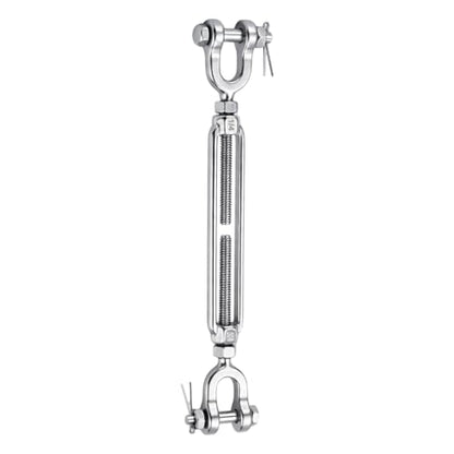 1/4 Turnbuckle Heavy Duty 304 Stainless Steel Turnbuckle Tensioner, 1600 lbs Working Load Limit, Jaw and Jaw Turnbuckles for Cables Wire Shade Sail Deck Ground Anchor - size: 1/4"(M6)-1PCS