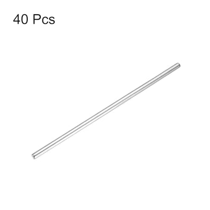MECCANIXITY 40pcs 3mmx100mm Toys Shaft Round Rod Axles Drive Shaft for DIY RC Car Truck Boat Helicopter Model Part, Silver - size: 3mmx100mm