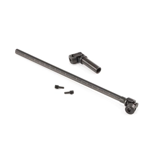 130mm Steel SCX24 Cut-to-Length Driveshaft with D Hole, 1 PCS | Machined Heat Treated Alloy Steel, with Set Screws, 3mm D Shaped Input Ends, Fits Axial 1/24 RC Crawler Custom Builds