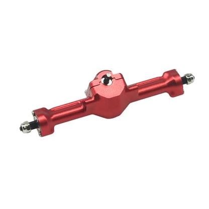 Aluminum Front/Rear Axle with Brass Kunckles/Steering Link/Gear/Bearing/CVD Whole Set for SCX30 Cars Upgrade Parts BK: Black R: Red (Red) - color: Red