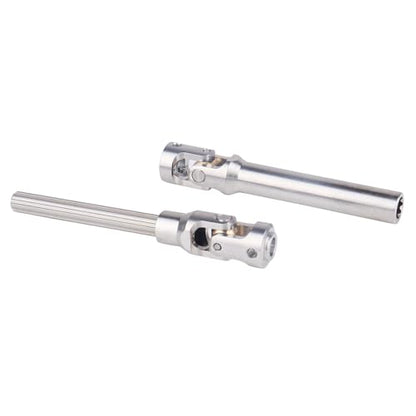 2pcs Hobbyfire 1/10 RC Crawler Drive Shafts Stainless Steel Universal Joint Driveshaft for Axial SCX10 II III Traxxas TRX4 Redcat Gen8 Gen7 Element Upgrades Parts(102-145mm) - style: 102-145mm
