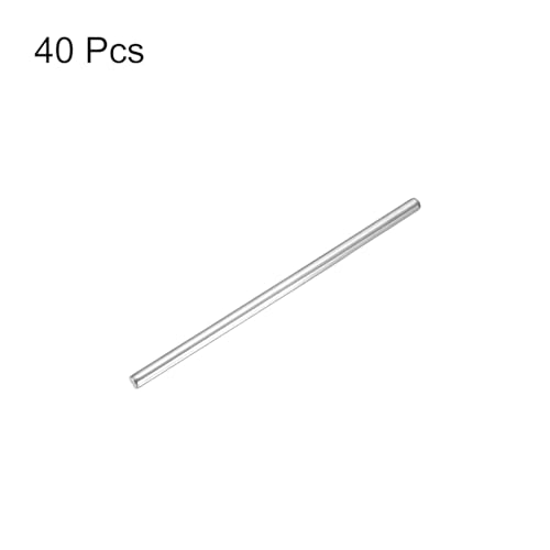 MECCANIXITY 40pcs 3mmx60mm Toys Shaft Round Rod Axles Drive Shaft for DIY RC Car Truck Boat Helicopter Model Part, Silver - size: 3mmx60mm