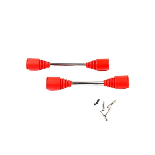 9mm Dogbone Drive Shaft Set for 1/5 Scale RC Car Metal CVD Axle Drivetrain Replacement Parts(Red) - color: Red