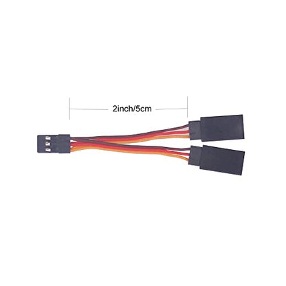 6pcs Servo Y Cable 1 to 2 Y Leads Male to Female Extension Lead Wire for RC Airplane Model(C171-6)