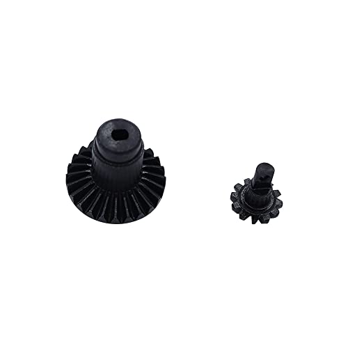 Palumma 2 Sets FCX24 gear set, metal gear parts upgrade parts bridge teeth steel teeth Set for FMS 1/24 FCX24 RC Crawler Car Upgrade Parts (Black)