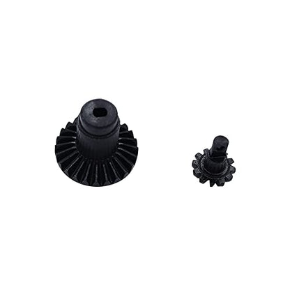 Palumma 2 Sets FCX24 gear set, metal gear parts upgrade parts bridge teeth steel teeth Set for FMS 1/24 FCX24 RC Crawler Car Upgrade Parts (Black)