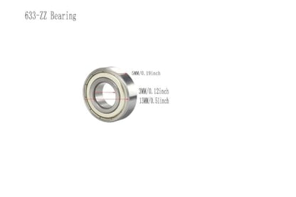 8-Pack 633-ZZ Double Rubber Sealed deep Groove Ball Bearings, 3MMx13MMx5MM, pre-Lubricated, Stable Performance, and Cost-Effective Ball Bearings - size: 633ZZ