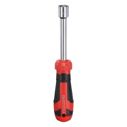HARFINGTON SAE Nut Driver 1/2" CR-V Non-Magnetic Tip Hollow Shafts Hex Socket Screwdriver with Anti-Slip Handle for Automobile Repair Bit Driver - size: 1/2"