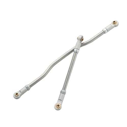 Compatible with Axial for Capra for Unlimited Trail RTR 1/10 RC Car Upgrade Parts Metal Adjustable Steering Links Kit Rod End RC Car Linkage(Silver) - color: Silver