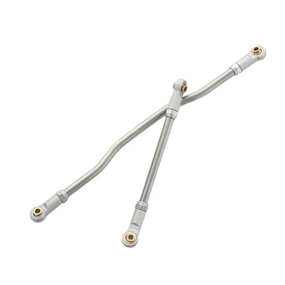 Compatible with Axial for Capra for Unlimited Trail RTR 1/10 RC Car Upgrade Parts Metal Adjustable Steering Links Kit Rod End RC Car Linkage(Silver) - color: Silver