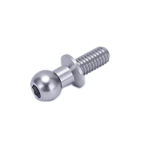 10pcs RC Aluminum Alloy Ball Link Track Rod Ball Screw Link Rod Shock Absorber End Compatible with TT01 TT02 RC Car(Sliver)