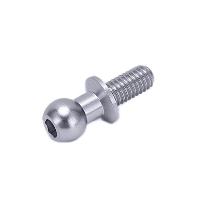 10pcs RC Aluminum Alloy Ball Link Track Rod Ball Screw Link Rod Shock Absorber End Compatible with TT01 TT02 RC Car(Sliver)