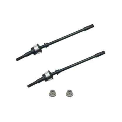 RCAWD Front Drive Shafts CVD Axial 1/10 SCX10 SCX0042 | Heavy-duty steel construction eliminates bind and withstands extreme torque on steep trail inclines without snapping.