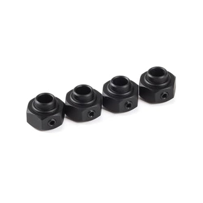 Machined Aluminum 12mm Hex Hub for 6mm Stub Shafts, Black | Set Screw Style Retention Onto the Stub Shaft, Fits Vanquish F10 Portal Axles VRD VS4-10 Phoenix