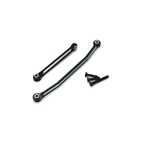 Compatible with FMS for FCX24 1/24 Rc Model Crawler Car Truck for Buggy Upgrade Parts Metal Steering Rods Steering Linkage Tie Link Kit Linkage - color: Black