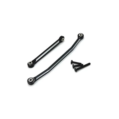 Compatible with FMS for FCX24 1/24 Rc Model Crawler Car Truck for Buggy Upgrade Parts Metal Steering Rods Steering Linkage Tie Link Kit Linkage - color: Black
