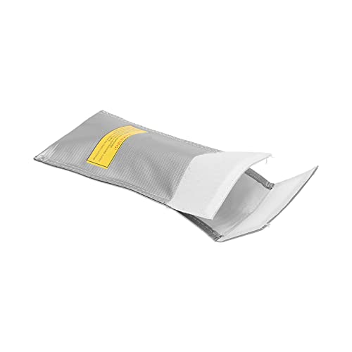 Lithium Battery Fireproof Explosion Proof Bag, 2PCS Storage Guard Safe Pouch Fire Retardant Lipo Bags for Airplane Model Battery
