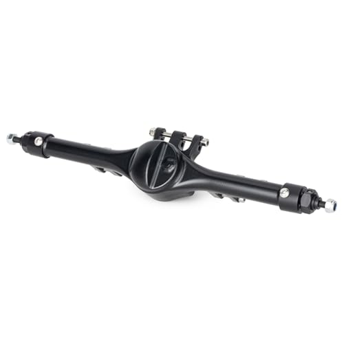 F10T Offset Straight Axle,CNC Machined Aluminum Front Rear Axle Set for VS4-10 SCX10 II Leaf Chassis 1/10 Scale RC Crawler Built (Black) - color: Black