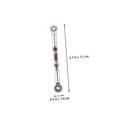 Toddmomy 6pcs Short Tie Rod Upgrade Made of CNC Machined for Rc Car Accessories - color: Silver