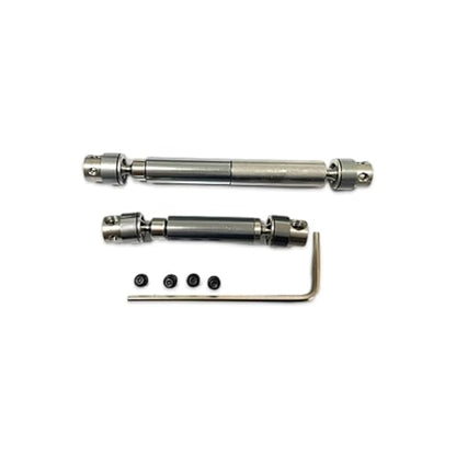 RC Car Transmission Shaft for HOBBYPLUS for CR-18P Rock Van 1/18 Crawler for Redcat Gen8 4WD rc Car 2X Metal Center Drive Shaft Set Upgrades Parts(Gray) - color: Gray